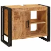 Fürdőszobai mosdószekrény 71 x 33 x 58 cm Tömör mangófa és vas