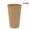 1000 db barna papír kávéscsészék 16oz 400ml