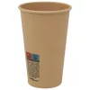 1000 db barna papír kávéscsészék 16oz 400ml