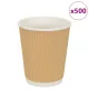 500 db barna papír kávéscsészék 8oz 200ml