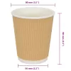 500 db barna papír kávéscsészék 8oz 200ml