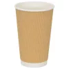500 db barna papír kávéscsészék 16oz 400ml