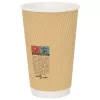 500 db barna papír kávéscsészék 16oz 400ml