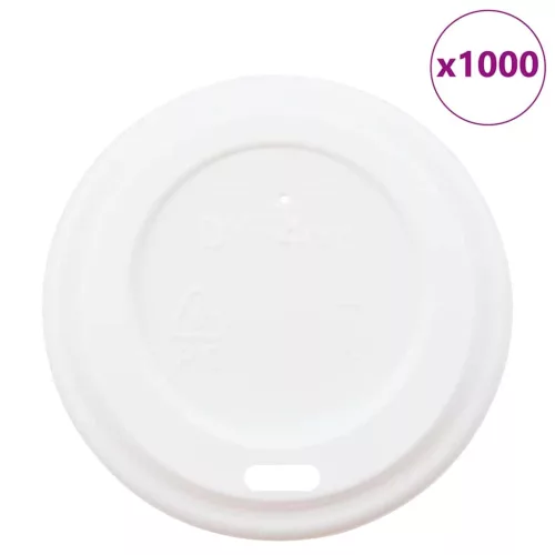 1000 db fehér műanyag papír kávéscsésze fedelek Ø60 mm 4oz