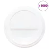 Papír kávéscsésze fedelek Ø80 mm 8oz 1000 db Fehér műanyag
