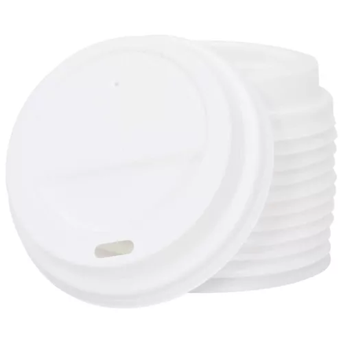 Papír kávéscsésze fedelek Ø80 mm 8oz 1000 db Fehér műanyag