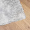 Ezüstszürke hosszú szálú NAVARRA bozontos szőnyeg 60x100cm