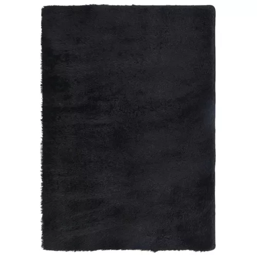 Fekete hosszú szálú NAVARRA bozontos szőnyeg 120x170 cm