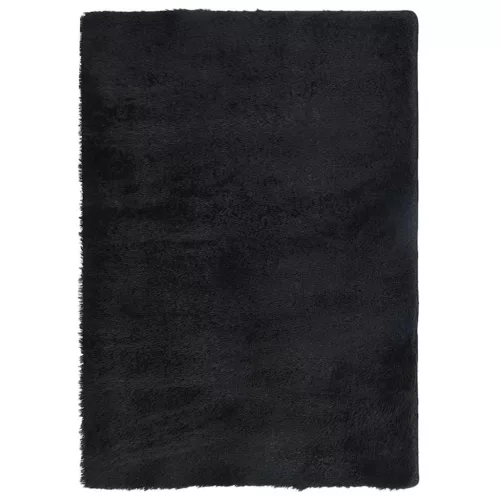 Fekete hosszú szálú NAVARRA bozontos szőnyeg 160x230 cm