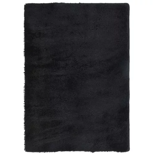 Fekete hosszú szálú NAVARRA bozontos szőnyeg 240x340 cm