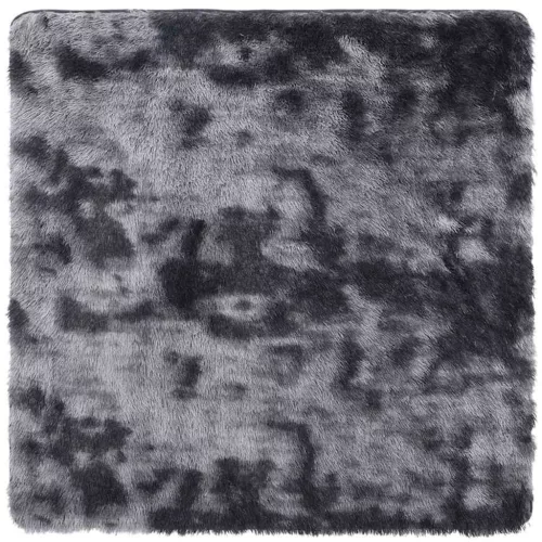 Sötétszürke hosszú szálú NAVARRA bozontos szőnyeg 120x120 cm