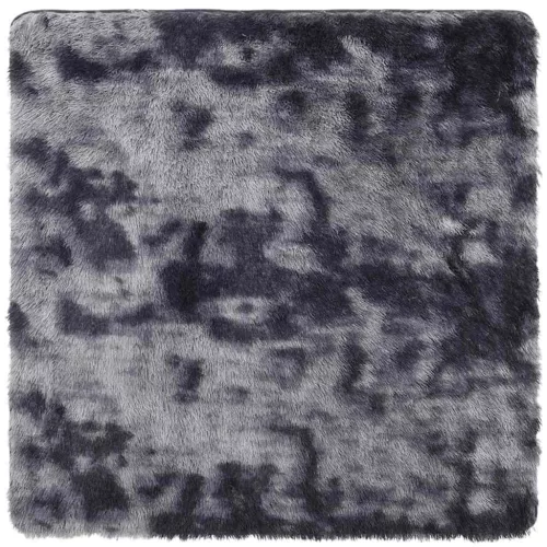 Sötétszürke hosszú szálú NAVARRA bozontos szőnyeg 200x200 cm