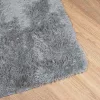 Világosszürke hosszú szálú NAVARRA bozontos szőnyeg 200x200 cm