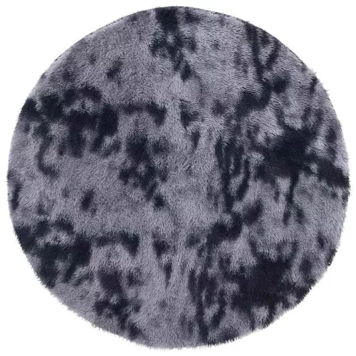 Sötétszürke hosszú szálú NAVARRA bozontos szőnyeg 100x100 cm