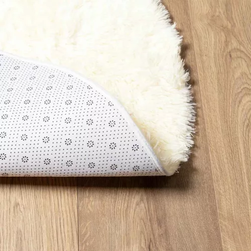 Krém poliészter hosszú szálú NAVARRA bozontos szőnyeg 120x120cm
