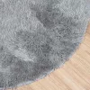 Világosszürke hosszú szálú NAVARRA bozontos szőnyeg 200x200 cm