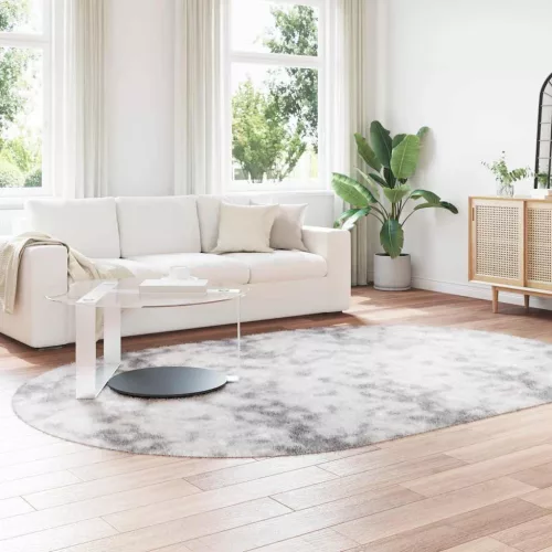Ezüstszürke hosszú szálú NAVARRA bozontos szőnyeg 300x200 cm