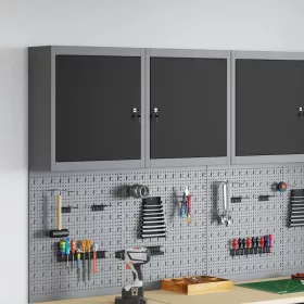   Szerszámosláda Fekete és szürke 50 x 20 x 55 cm Porszórt Acél