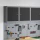 Szerszámosláda Fekete és szürke 50 x 20 x 55 cm Porszórt Acél