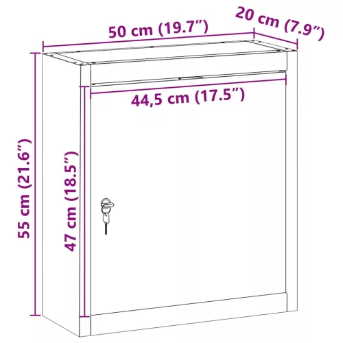Szerszámosláda Fekete és szürke 50 x 20 x 55 cm Porszórt Acél