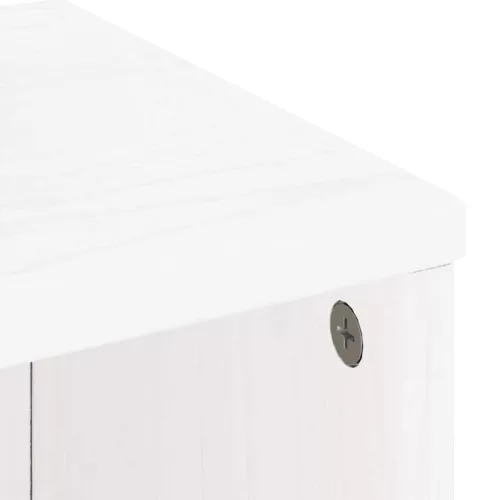 ODDA tömörfa fenyőfa fiókos oldalsó szekrény fehér 40x24x79 cm