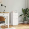 ODDA tömörfa fenyőfa fiókos oldalsó szekrény fehér 40x24x79 cm