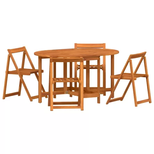 Kerti Asztal 5 pcs Barna 110 x 60 x 72 cm Tömör akácfa