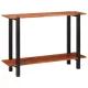 Konzolasztal polcokkal Barna 110 x 30 x 75 cm tömör akácfa