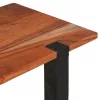 Konzolasztal polcokkal Barna 110 x 30 x 75 cm tömör akácfa