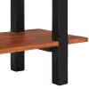 Konzolasztal polcokkal Barna 110 x 30 x 75 cm tömör akácfa