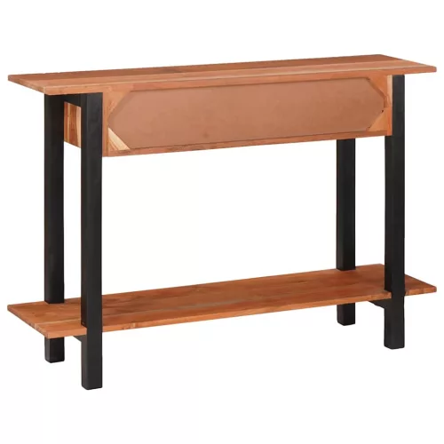Konzolasztal fiókkal Barna 110 x 30 x 75 cm tömör akácfa