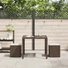 2 db barna polyrattan kerti szék párnával 40x40x43 cm
