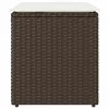 2 db barna polyrattan kerti szék párnával 40x40x43 cm