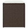 2 db barna polyrattan kerti szék párnával 40x40x43 cm