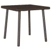 Téglalap barna polyrattan kerti dohányzóasztal 40x40x37cm
