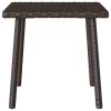 Téglalap barna polyrattan kerti dohányzóasztal 40x40x37cm