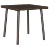 Téglalap barna polyrattan kerti dohányzóasztal 40x40x37cm