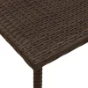 Téglalap barna polyrattan kerti dohányzóasztal 40x40x37cm