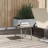 Téglalap polyrattan kerti dohányzóasztal 40x40x37cm