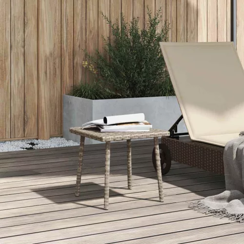 Téglalap polyrattan kerti dohányzóasztal 40x40x37cm