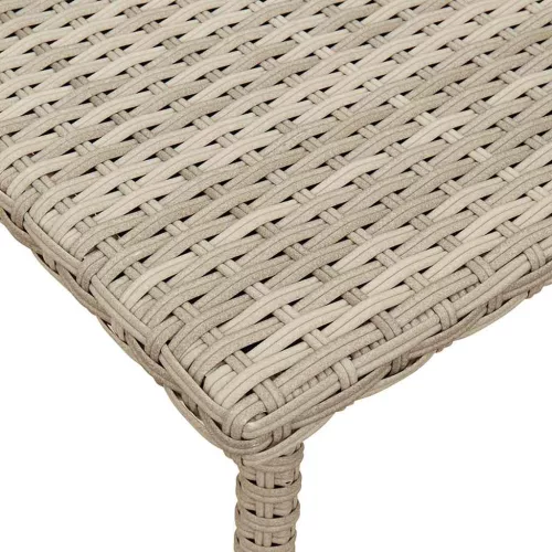 Téglalap polyrattan kerti dohányzóasztal 40x40x37cm