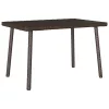 Téglalap barna polyrattan kerti dohányzóasztal 60x40x37cm