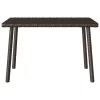 Téglalap barna polyrattan kerti dohányzóasztal 60x40x37cm