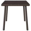 Téglalap barna polyrattan kerti dohányzóasztal 60x40x37cm