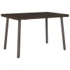 Téglalap barna polyrattan kerti dohányzóasztal 60x40x37cm