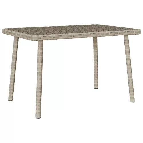 Téglalap polyrattan kerti dohányzóasztal 60x40x37cm