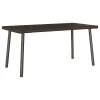 Téglalap barna polyrattan kerti dohányzóasztal 80x40x37cm