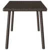Téglalap barna polyrattan kerti dohányzóasztal 80x40x37cm