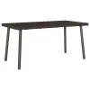 Téglalap barna polyrattan kerti dohányzóasztal 80x40x37cm