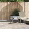 Téglalap polyrattan kerti dohányzóasztal 80x40x37cm